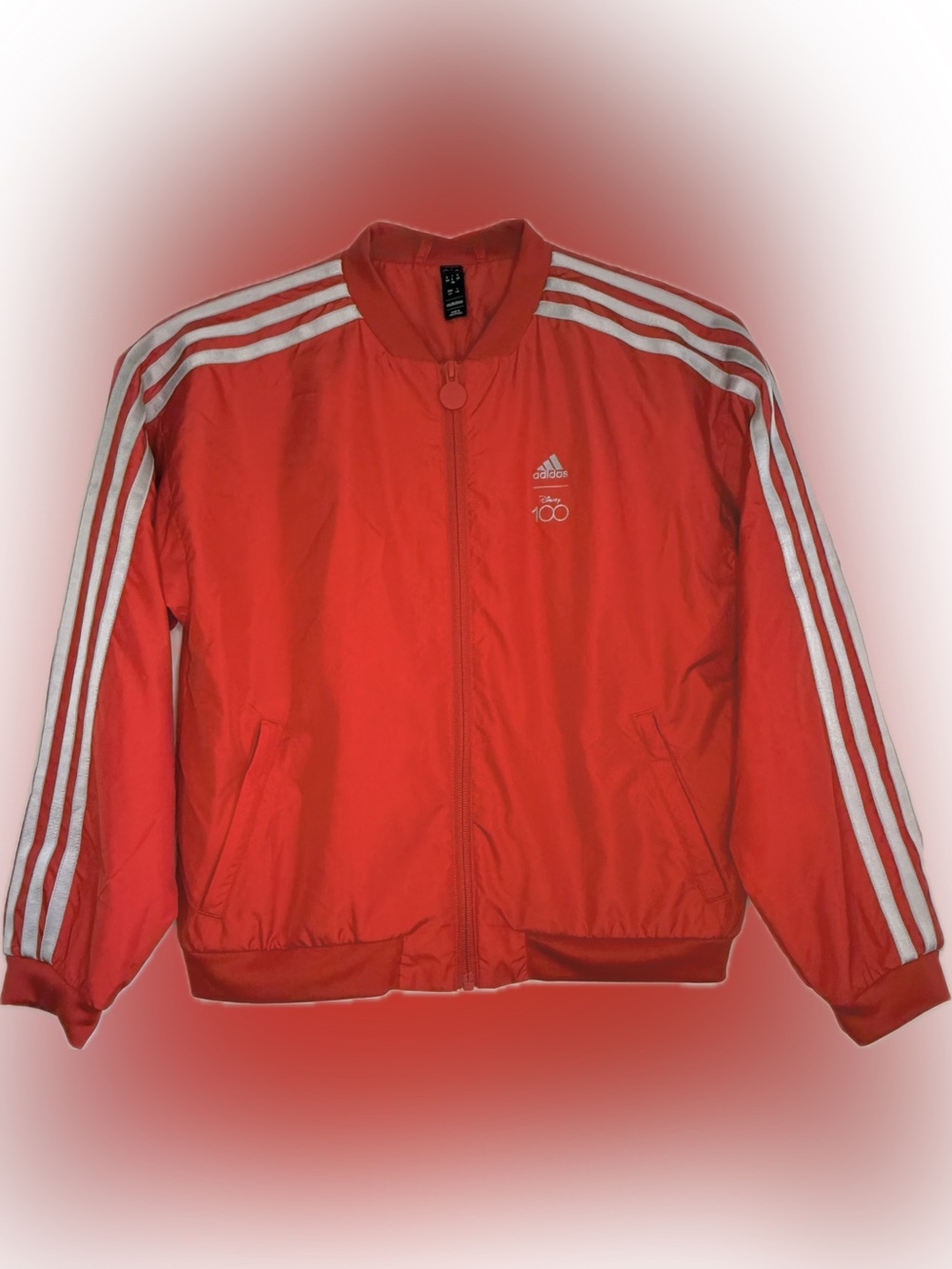 Adidas X Disney 100 Windbreaker Red Kids Size 9-10Y